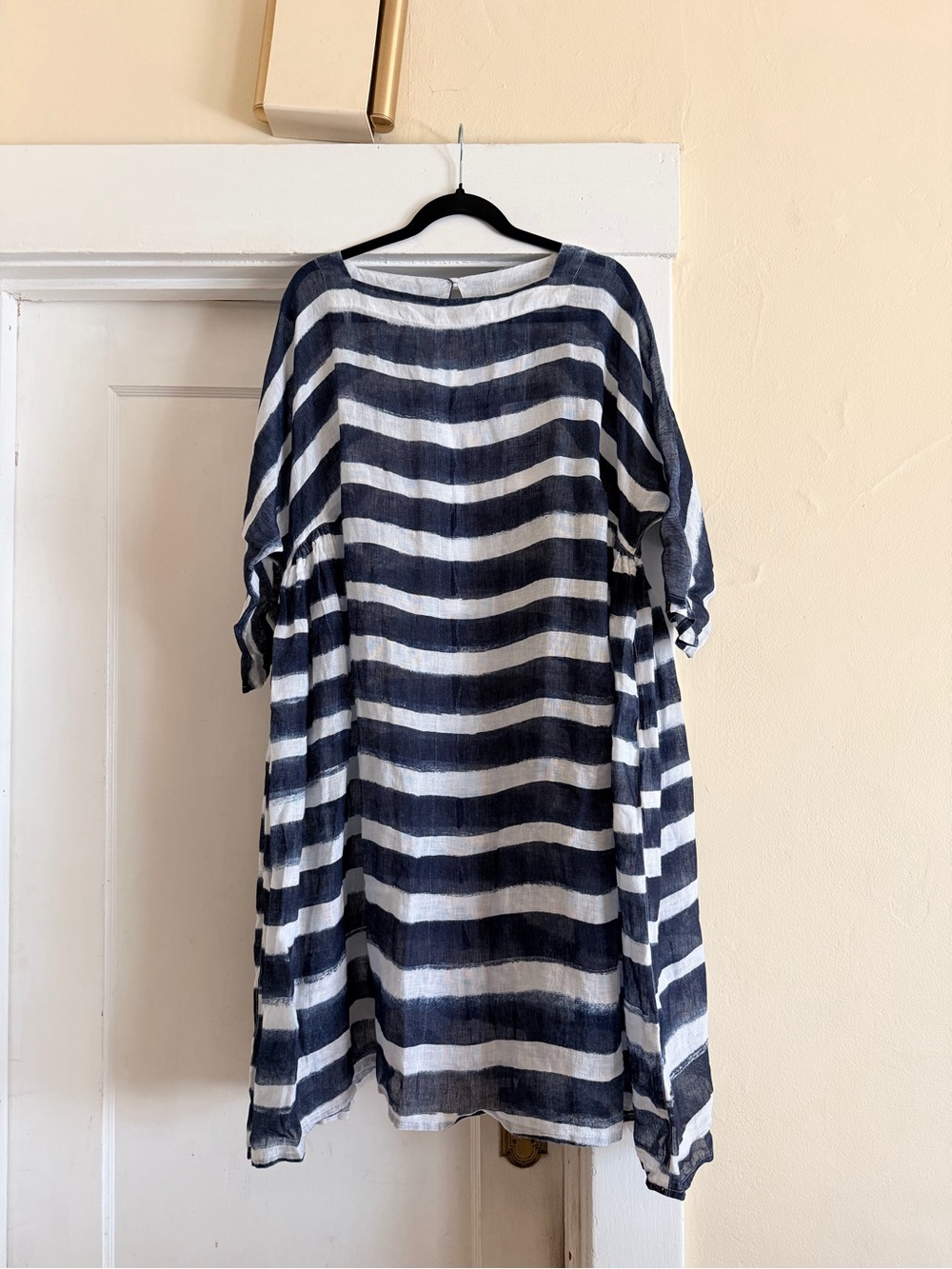 Banana Blue Australia Striped Oversized Midi Dress Size L NWT